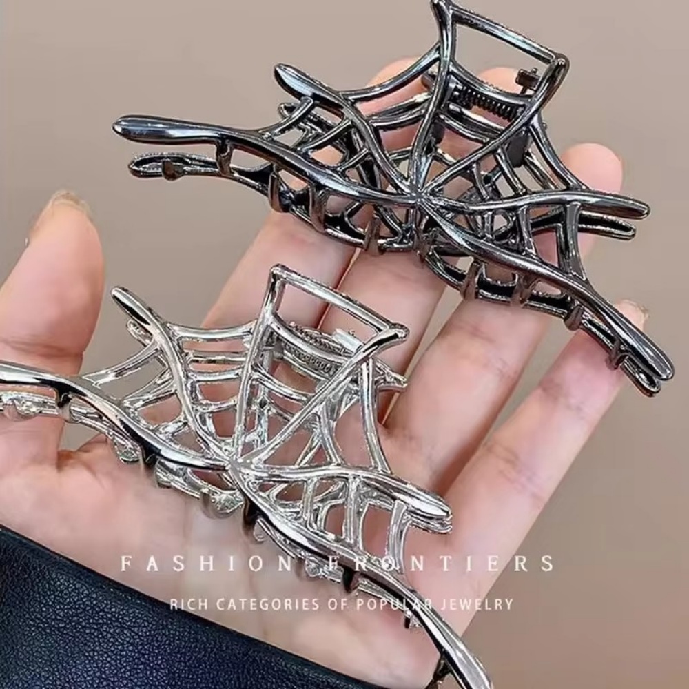 Spider Web Halloween Decoration - กิ๊บหนีบผมโลหะลายใยแมงมุมใหม่ กิ๊บหนีบผมโลหะผสมสำหรับฮาโลวีน กิ๊บหนีบผม กิ๊บติดผม กิ๊บหนีบผมสำหรับงานปาร์ตี้
