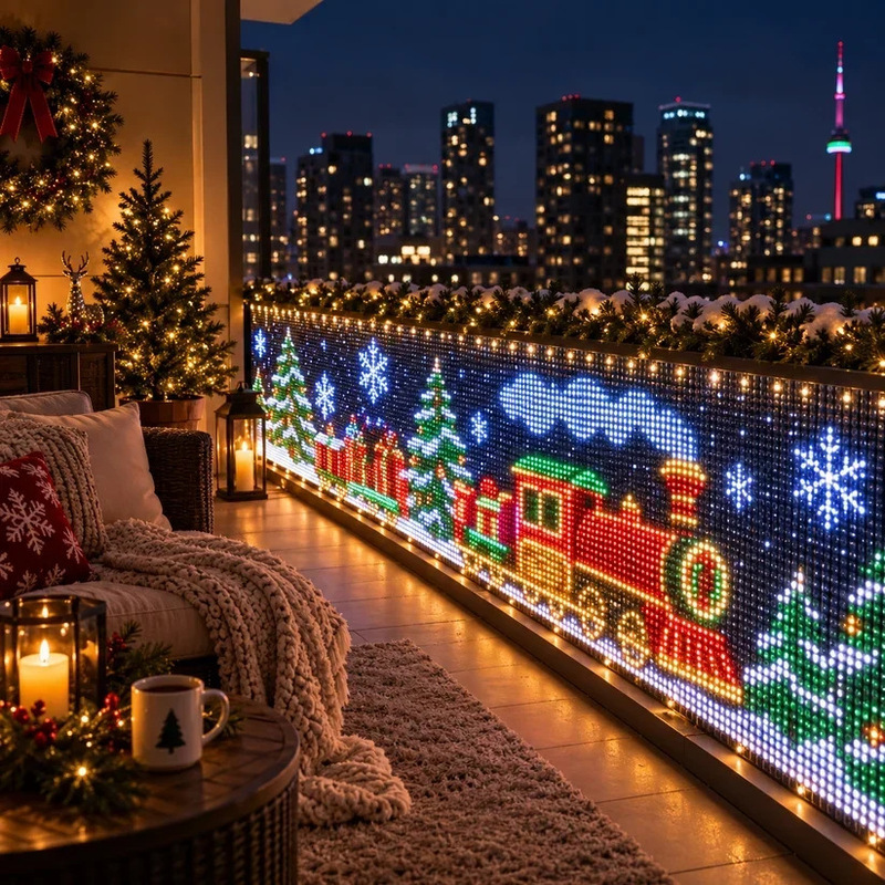 Halloween Led String Lights Orange - ไฟประดับแบบสาย LED รูปตาราง, ควบคุมผ่านแอปพลิเคชัน, กันน้ำระดับ IP65,