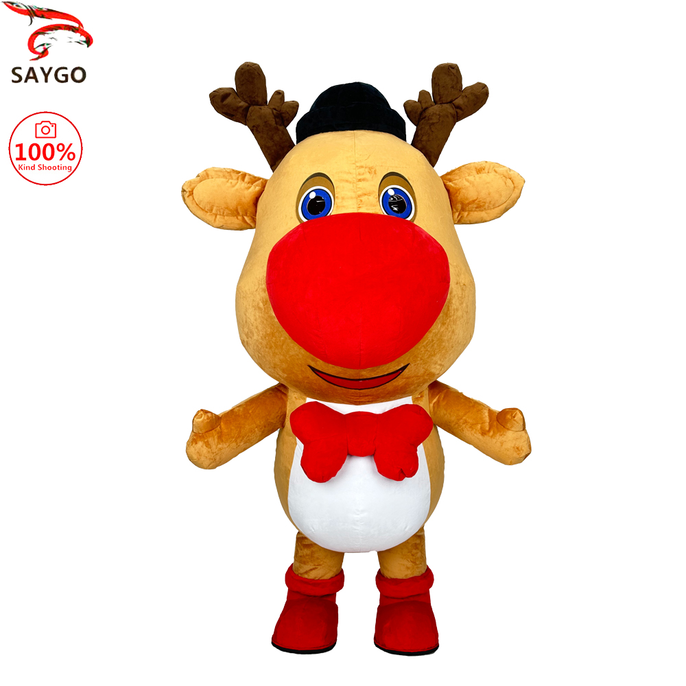 Halloween Costume Adult - SAYGO คริสต์มาสกวาง Inflatable Plush เครื่องแต่งกายผู้ใหญ่ตัวละคร Mascot