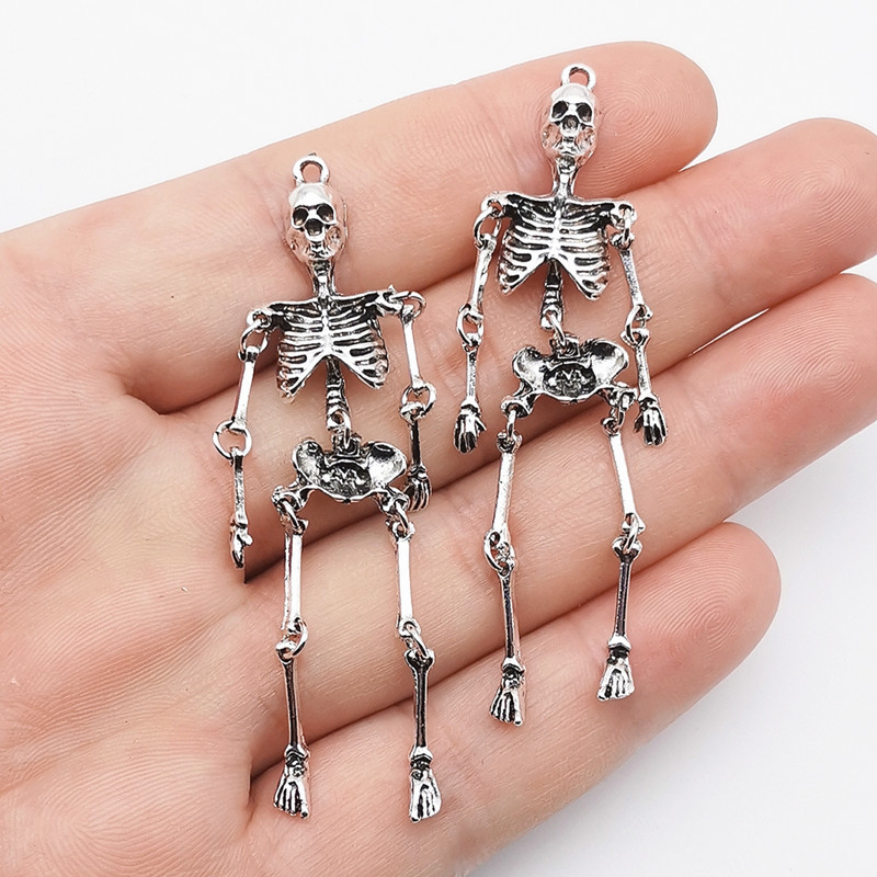 Halloween Skeleton Decoration - 2/5/10PCS Retro Skull Skeleton จี้ DIY