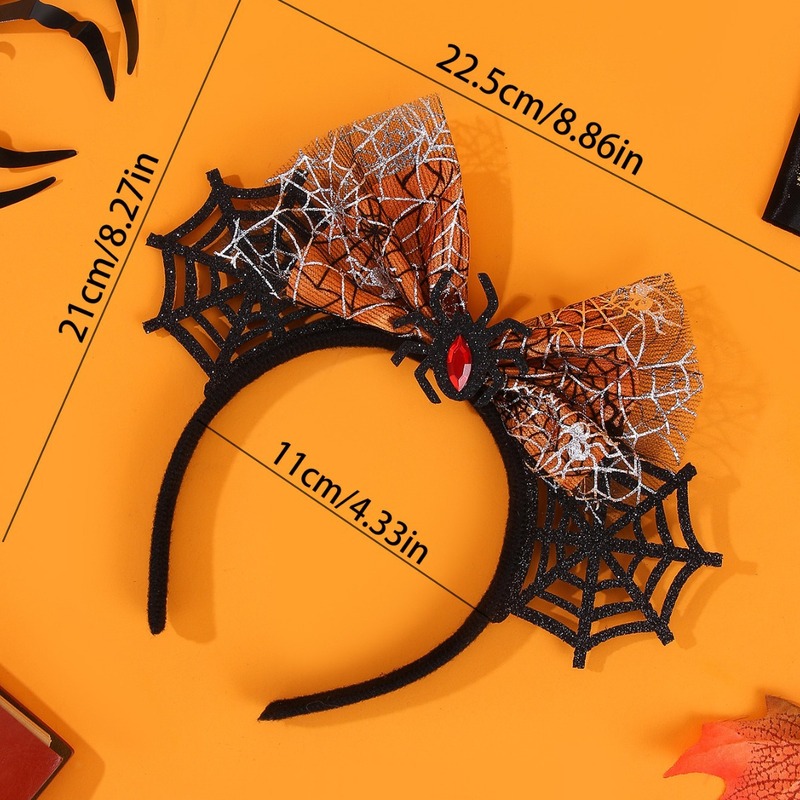 ที่คาดผมลายใยแมงมุมฮาโลวีน ผ้า - Spider Web Halloween Decoration บทวิจารณ์และราคา