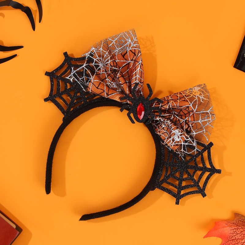 ที่คาดผมลายใยแมงมุมฮาโลวีน ผ้า - Spider Web Halloween Decoration บทวิจารณ์และราคา