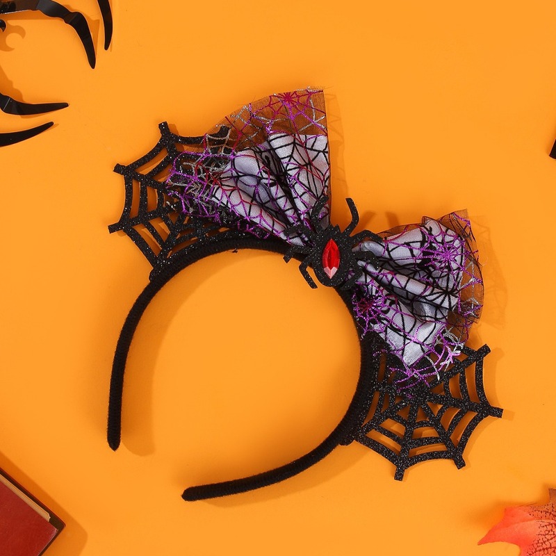 ที่คาดผมลายใยแมงมุมฮาโลวีน ผ้า - Spider Web Halloween Decoration บทวิจารณ์และราคา