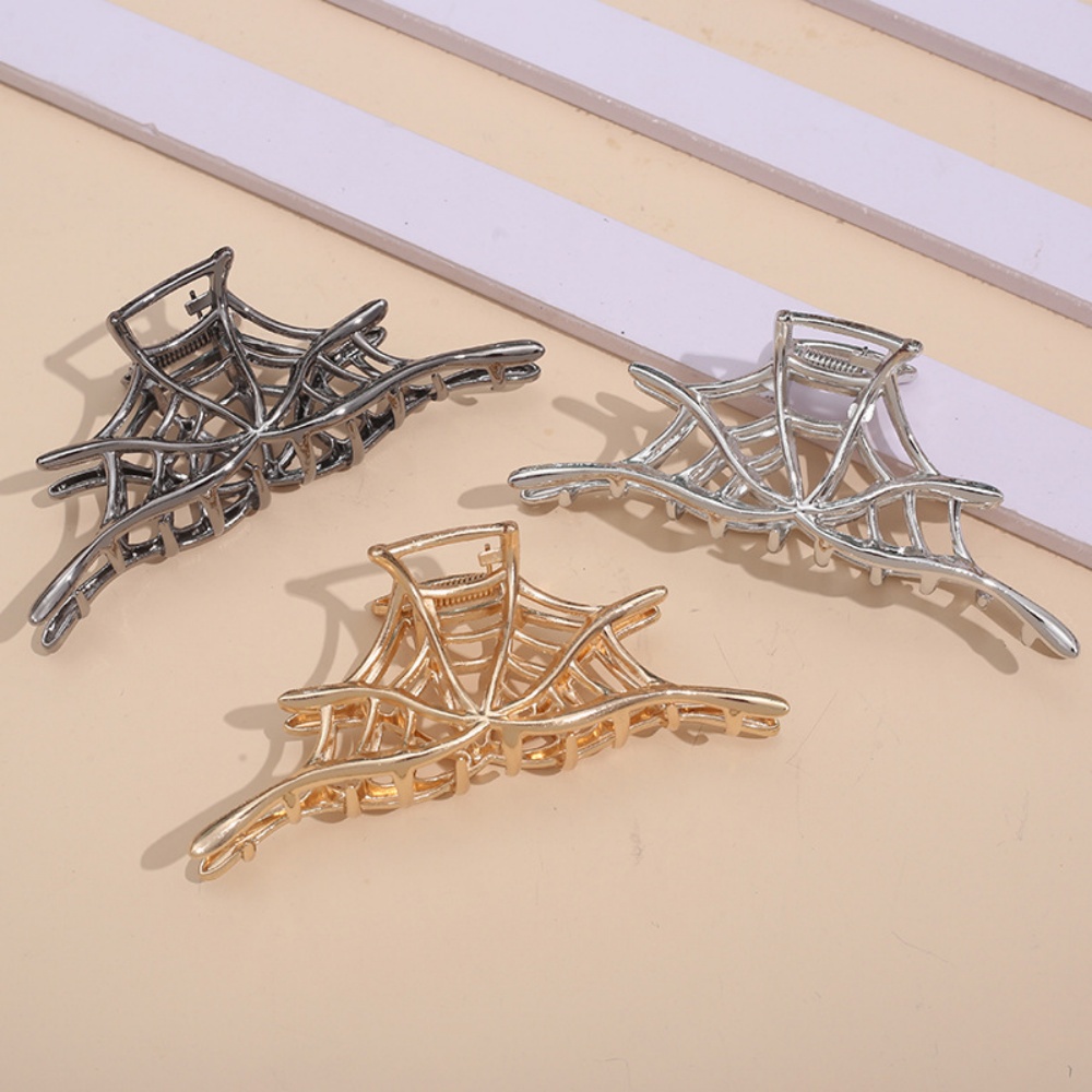 กิ๊บหนีบผมโลหะลายใยแมงมุมใหม่  - Spider Web Halloween Decoration บทวิจารณ์และราคา