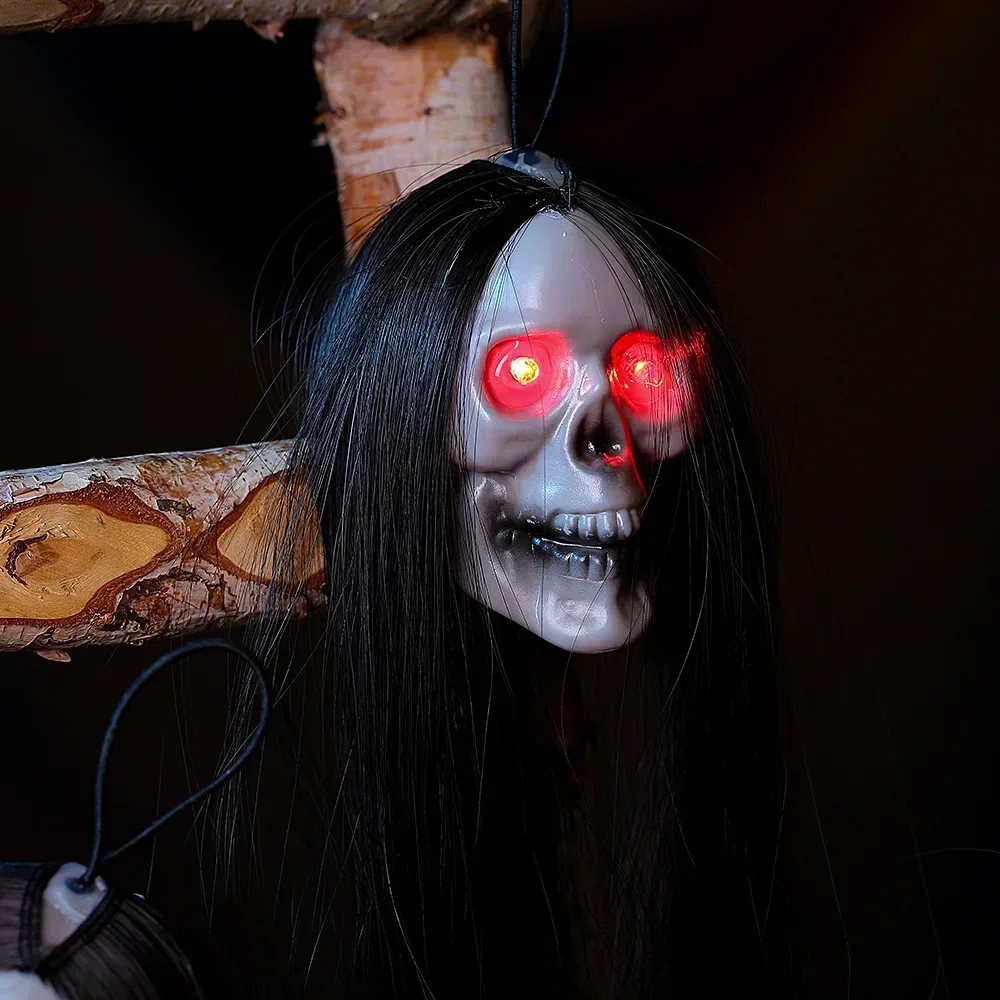 ฮาโลวีนแขวน Ghost Skull ผมยาว  - Halloween Skeleton Decoration บทวิจารณ์และราคา