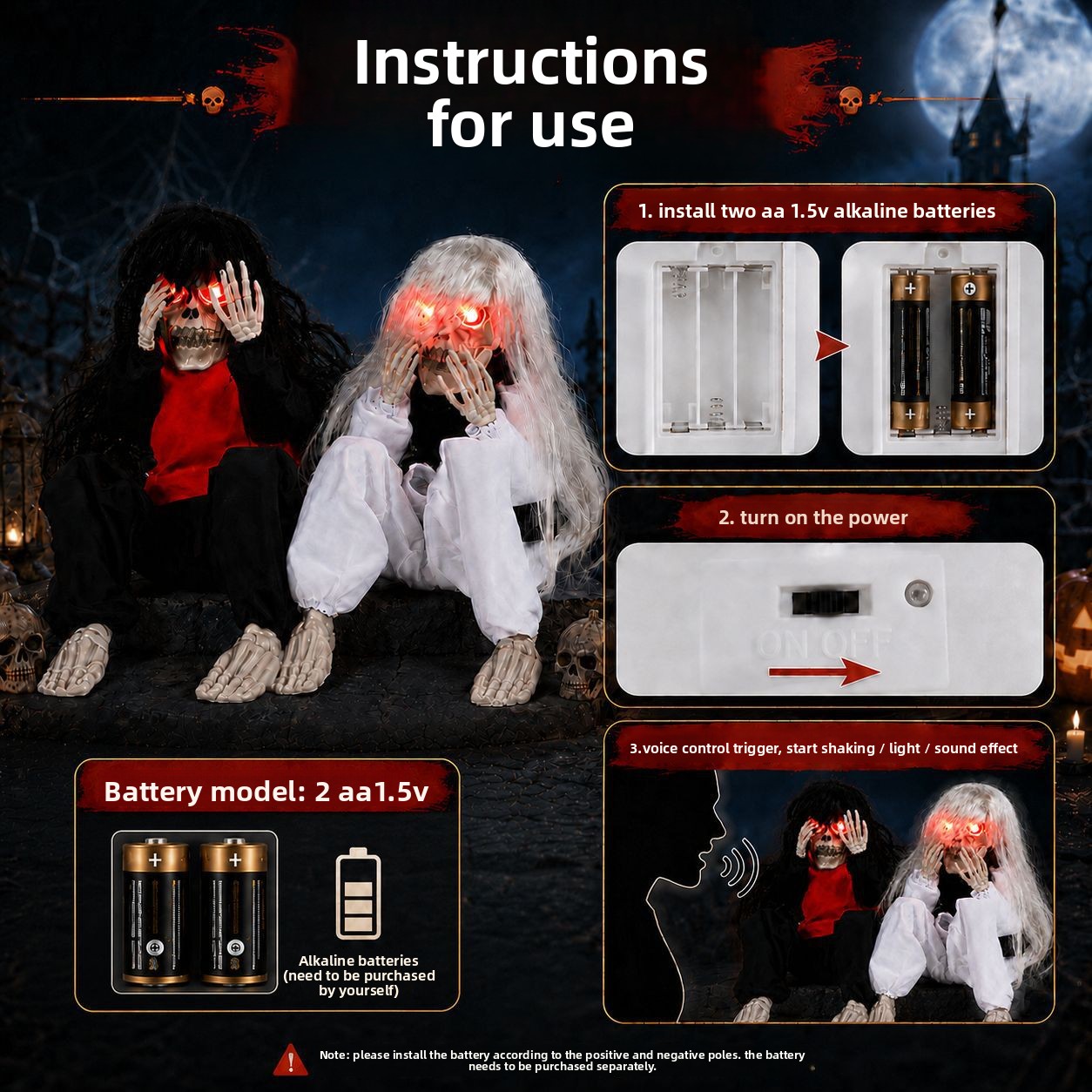 ของตกแต่งรูปโครงกระดูกสำหรับปร - Halloween Skeleton Decoration บทวิจารณ์และราคา