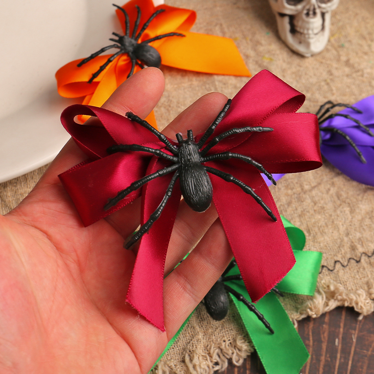 1-20 ชิ้น กิ๊บติดผมลายใยแมงมุม - Spider Web Halloween Decoration บทวิจารณ์และราคา