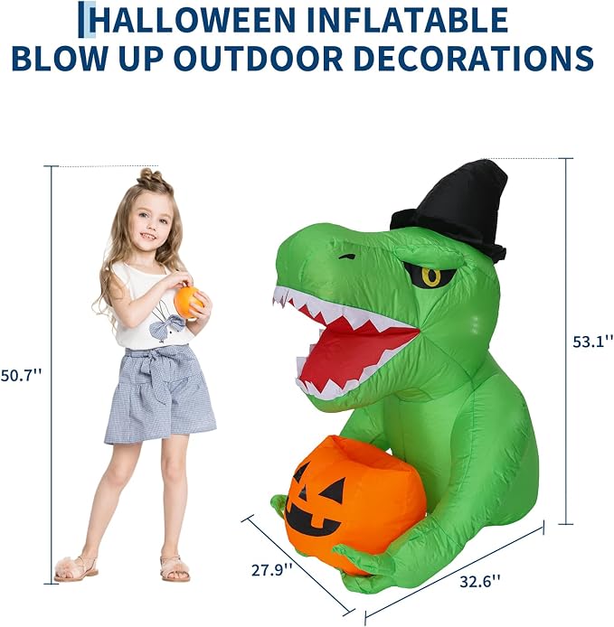 ชุดตกแต่งฮาโลวีนแบบเป่าลมสำหรั - Halloween Pumpkin Decor Led บทวิจารณ์และราคา