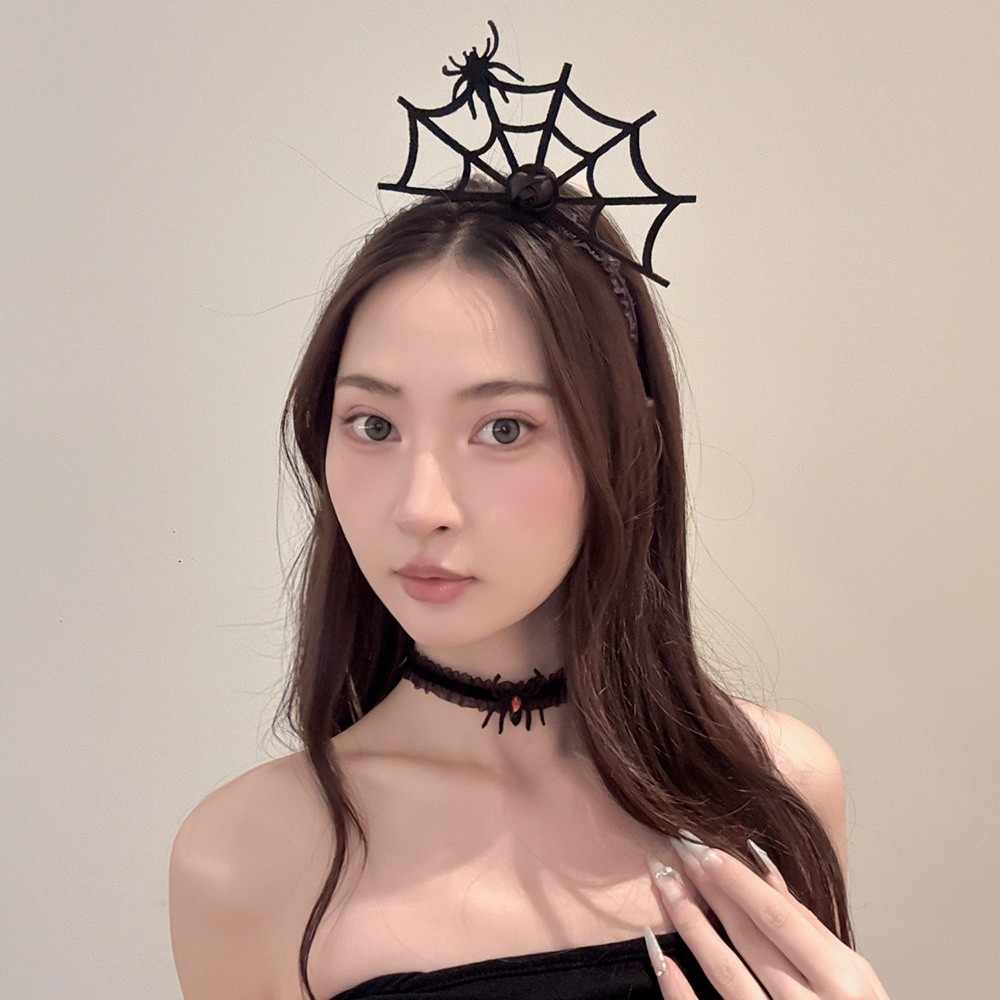 ที่คาดผมลายใยแมงมุมฮาโลวีน ที่ - Spider Web Halloween Decoration บทวิจารณ์และราคา