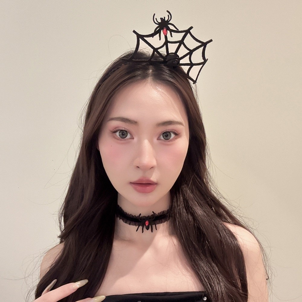 ที่คาดผมลายใยแมงมุมฮาโลวีน ที่ - Spider Web Halloween Decoration บทวิจารณ์และราคา