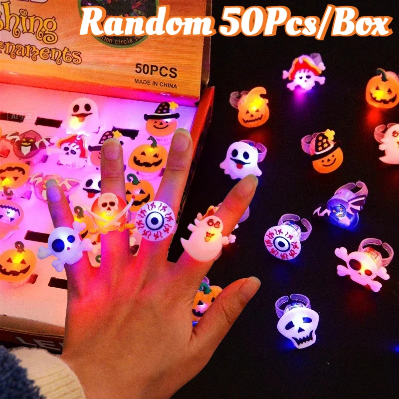 เด็กฮาโลวีน LED แฟลชแหวนฟักทอง - Halloween Pumpkin Decor Led บทวิจารณ์และราคา