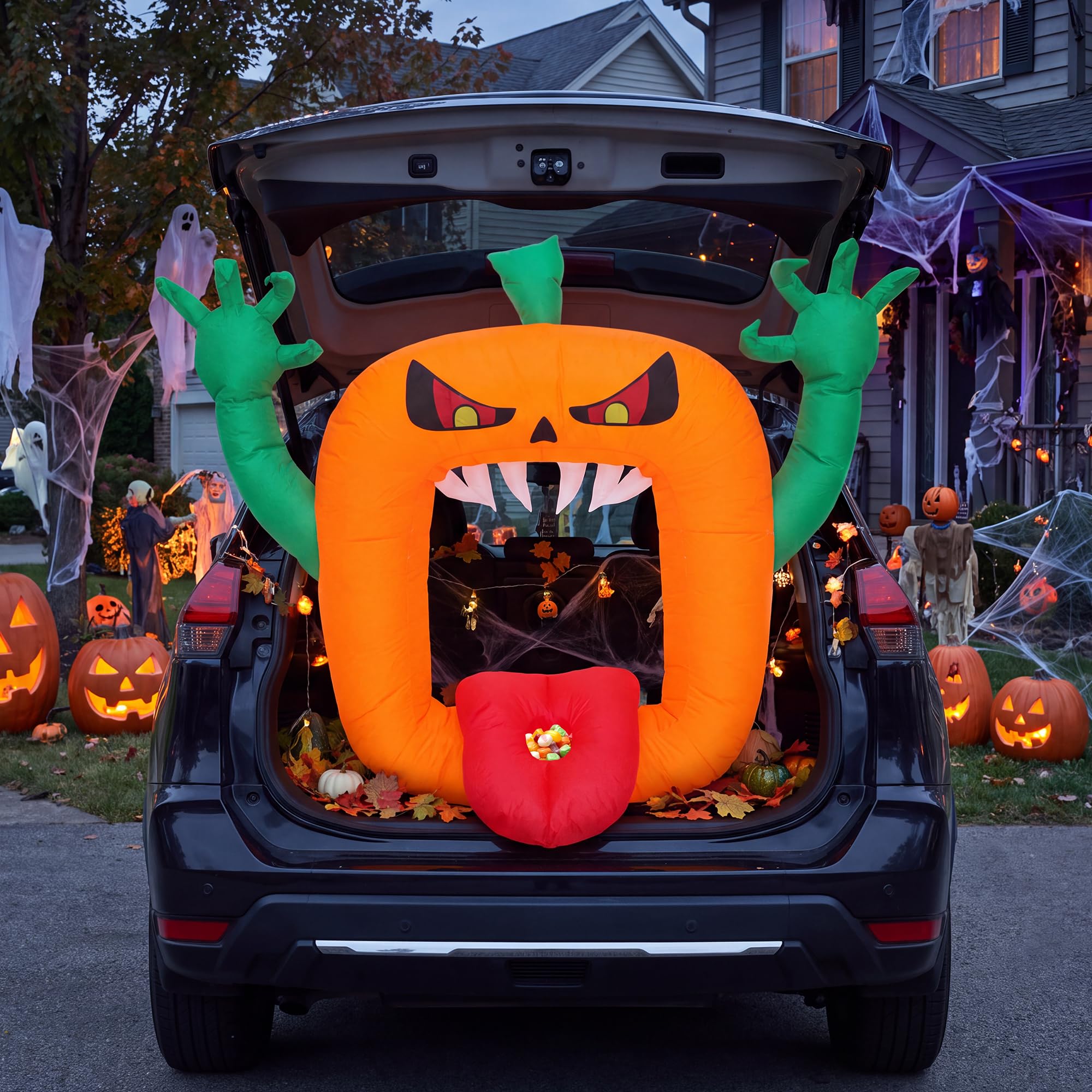ฟักทองเป่าลมฮาโลวีนสุดสยอง ขนา - Halloween Pumpkin Decor Led บทวิจารณ์และราคา
