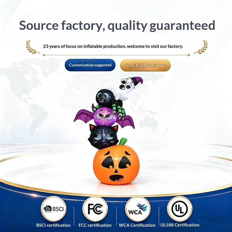 ของตกแต่งฮาโลวีนแบบเป่าลม ขนาด - Halloween Pumpkin Decor Led บทวิจารณ์และราคา