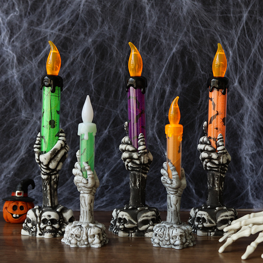 โคมไฟ LED รูปมือโครงกระดูกฮาโล - Pumpkin Lantern Halloween บทวิจารณ์และราคา