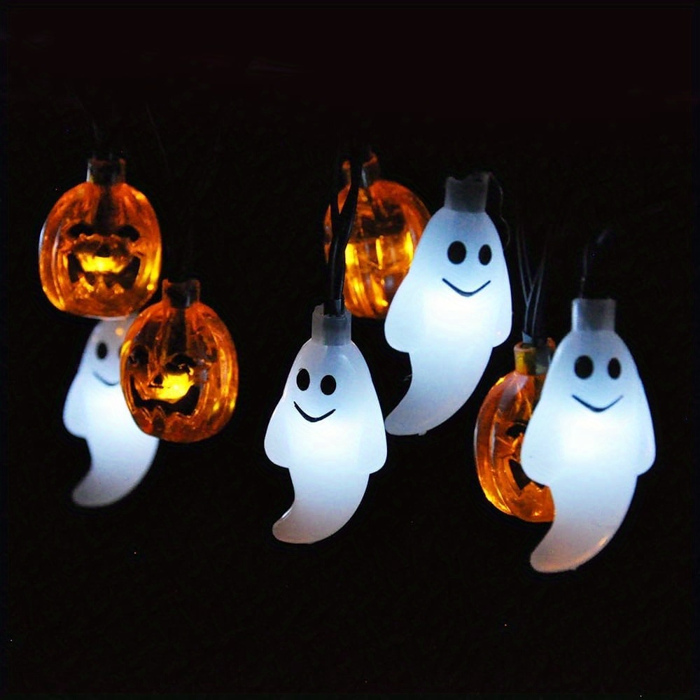 ไฟประดับฮาโลวีนรูปฟักทองผี 19. - Halloween Led String Lights Orange บทวิจารณ์และราคา