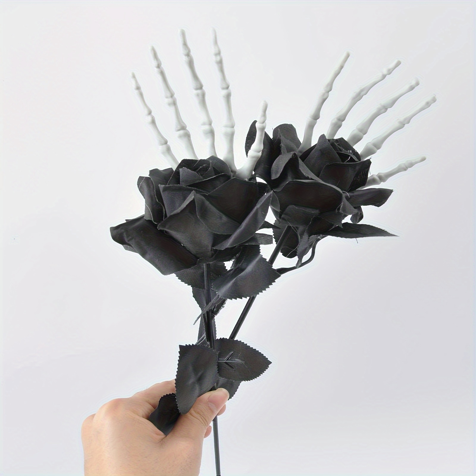 ดอกกุหลาบประดิษฐ์พลาสติกสีดำพร - Halloween Skeleton Decoration บทวิจารณ์และราคา
